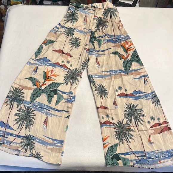 NWT The Games We Play Paradise Silk High Waisted Pants - Picture 8 of 8